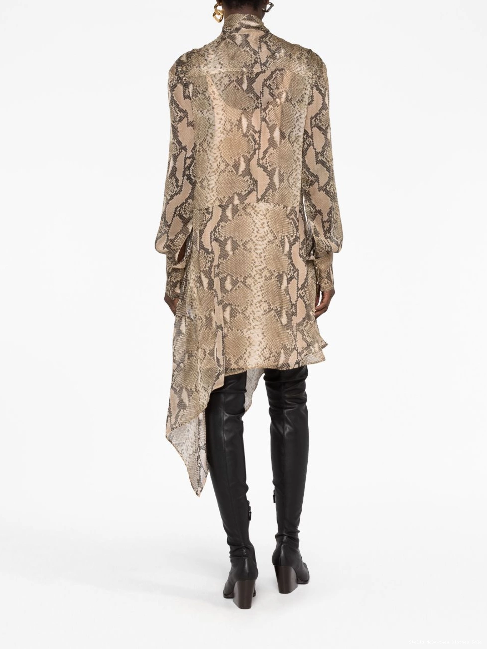 Affordable midi python-print Stella Women McCartney silk-chiffon dress 0710